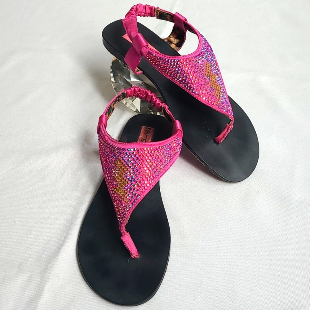 Betsey Johnson Rhinestone Sandals (7)